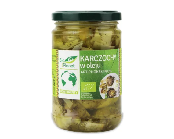 Ekologiški artišokai saulėgrąžų ir alyvuogių aliejuje 280 g